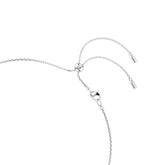 Constella necklace, Crystal pearl, Round cuts, White, Rhodium plated